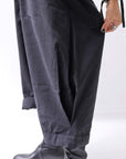 【studio b3】 UNISEX BOX SARROUEL WIDE PANTS RBB1961_BLACK