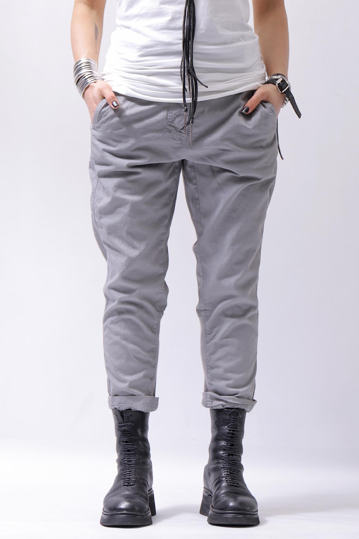 【RUNDHOLZ】 UNISEX ICONIC COTTON PANTS 260 0104_GREY