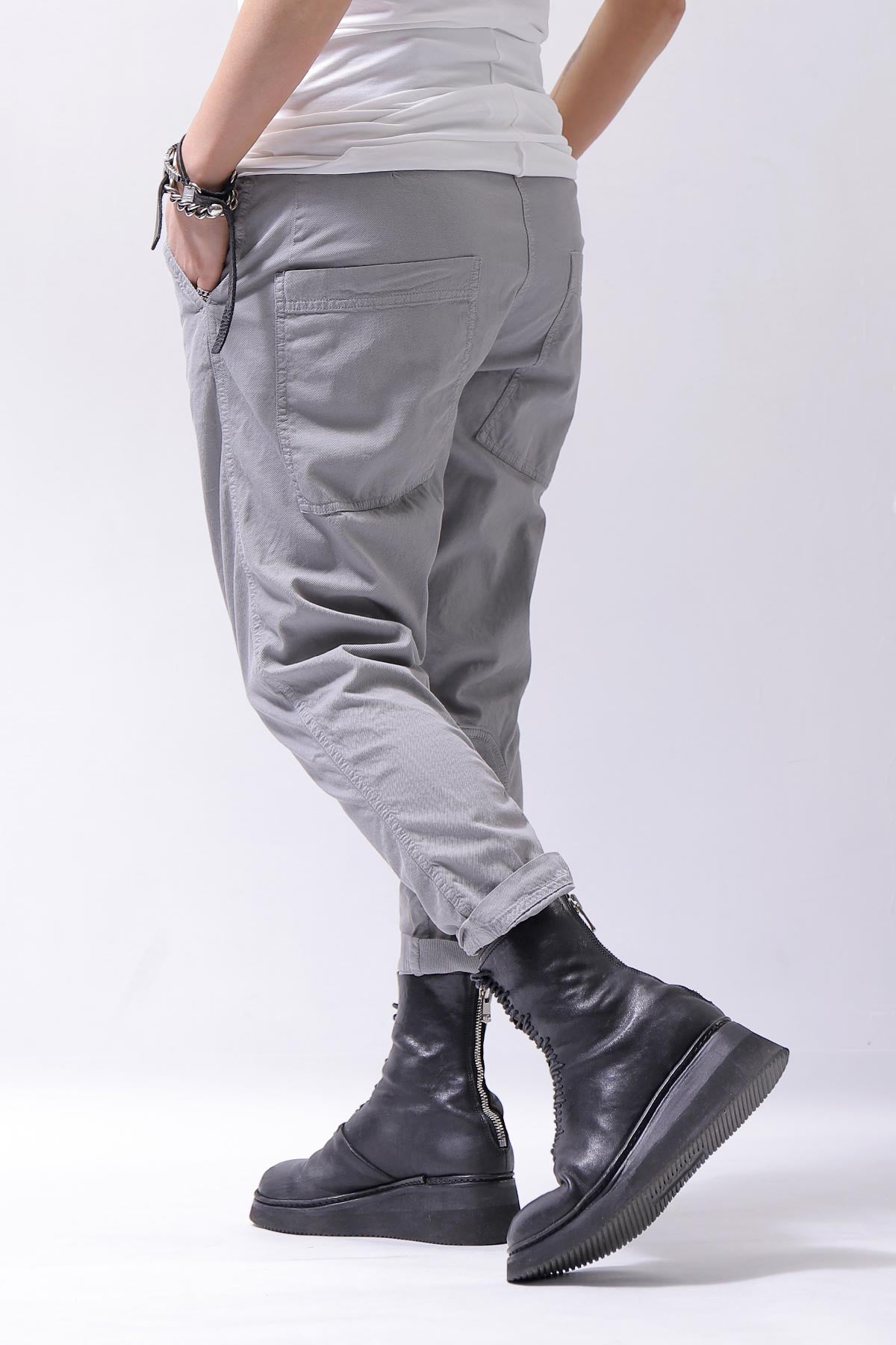 【RUNDHOLZ】 UNISEX ICONIC COTTON PANTS 260 0104_GREY