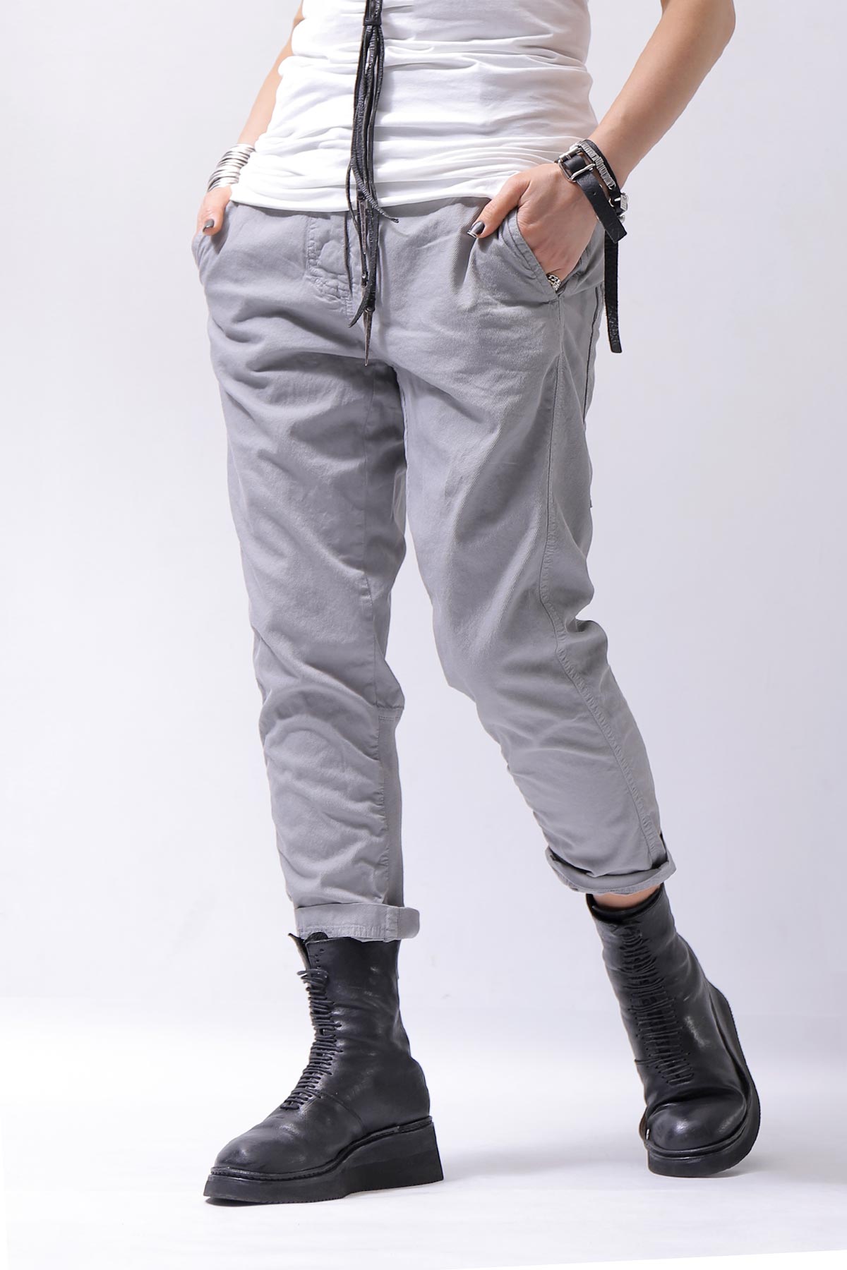 【RUNDHOLZ】 UNISEX ICONIC COTTON PANTS 260 0104_GREY