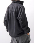 【thom/krom】 FRONT ZIP SWEAT TOPS WS498_BLACK