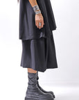 【NOSTRASANTISSIMA】 FRONT BALLOON SKIRT G145_BLACK