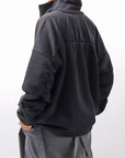 【thom/krom】 FRONT ZIP SWEAT TOPS WS498_BLACK