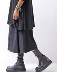 【NOSTRASANTISSIMA】 FRONT BALLOON SKIRT G145_BLACK