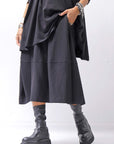 【NOSTRASANTISSIMA】 FRONT BALLOON SKIRT G145_BLACK