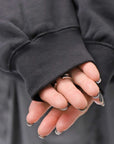 【thom/krom】 FRONT ZIP SWEAT TOPS WS498_BLACK