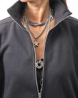 【thom/krom】 FRONT ZIP SWEAT TOPS WS498_BLACK