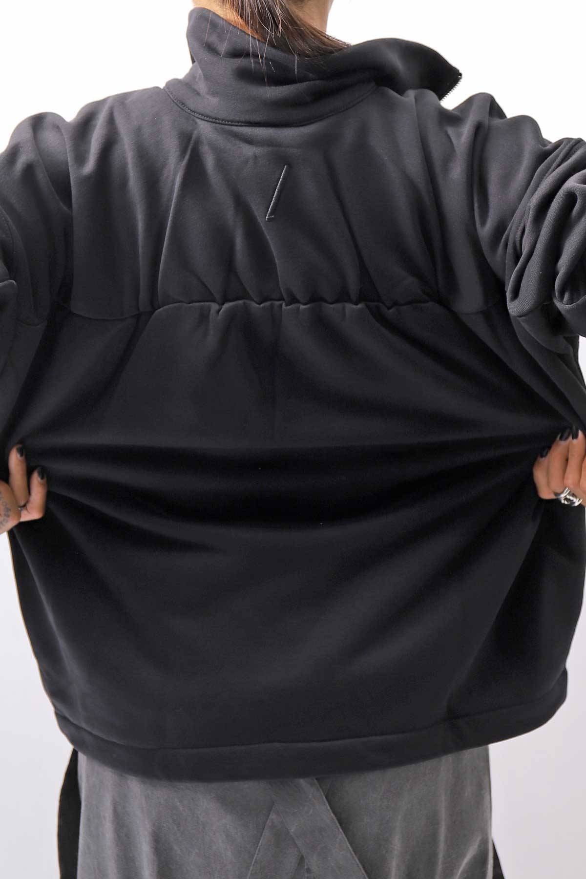 【thom/krom】 FRONT ZIP SWEAT TOPS WS498_BLACK