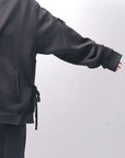 【PLÜ】 UNISEX OVERSIZED COTTON NEOPRENE BOMBER JACKET PL10_BLACK