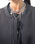 【PLÜ】 UNISEX OVERSIZED COTTON NEOPRENE BOMBER JACKET PL10_BLACK