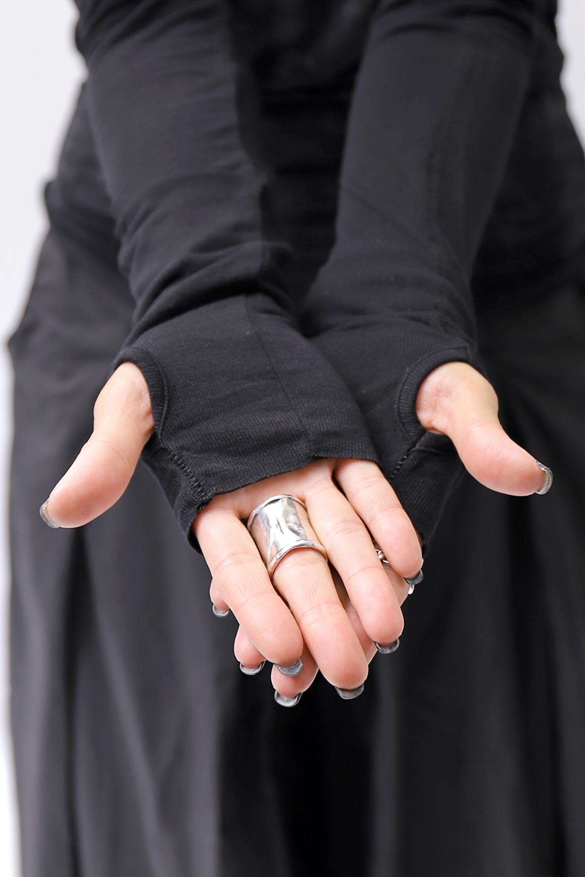 【thom/krom】 SLIM FIT PAINT TOP WTS595_BLACK