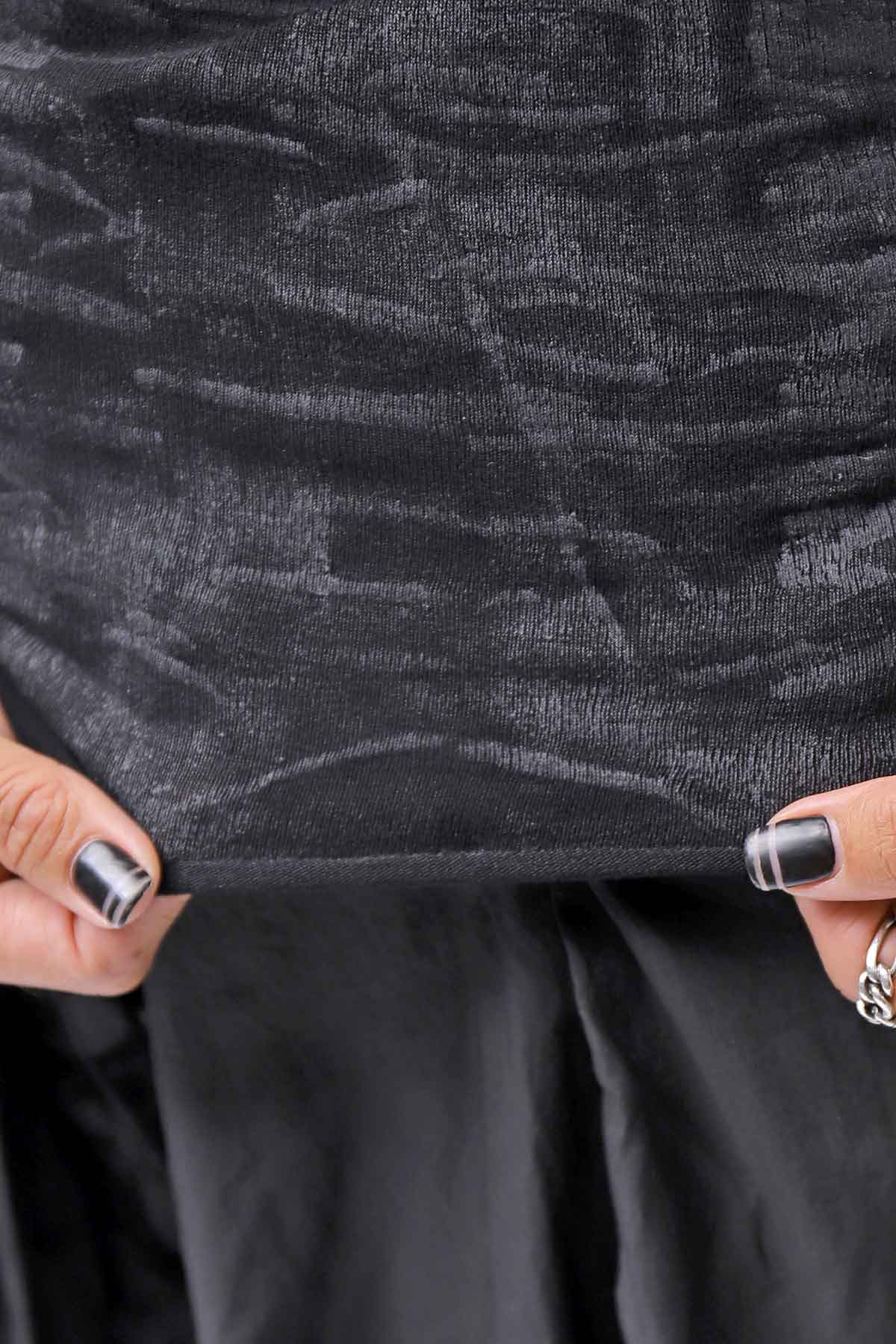 【thom/krom】 SLIM FIT PAINT TOP WTS595_BLACK