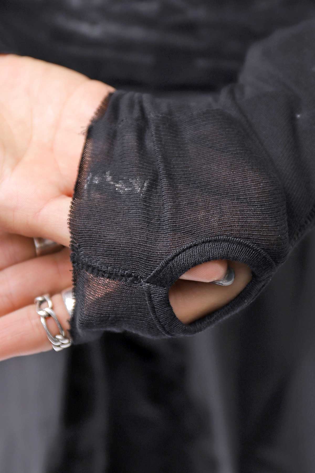 【thom/krom】 SLIM FIT PAINT TOP WTS595_BLACK