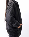 【DANIELE BASTA】 MAT LEATHER BOMBER JACKET DB1298_BLACK