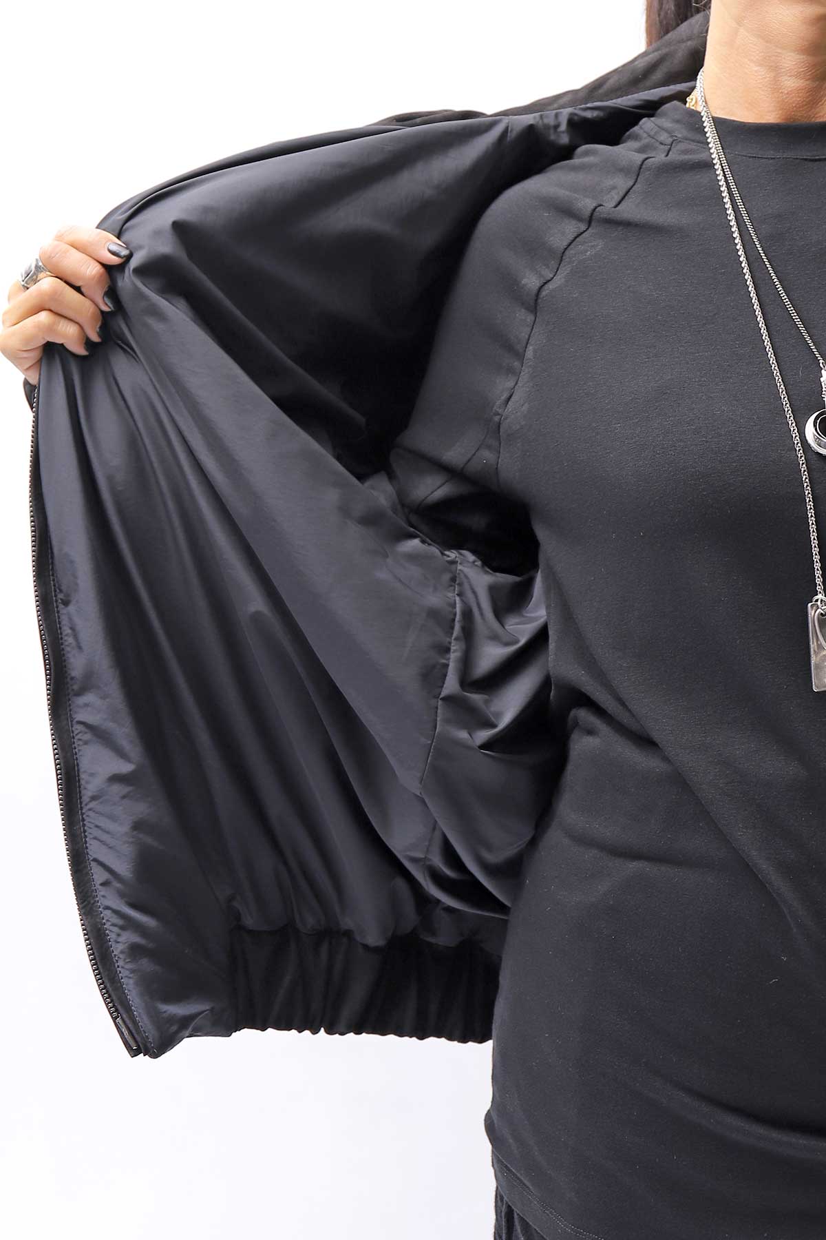 【DANIELE BASTA】 MAT LEATHER BOMBER JACKET DB1298_BLACK