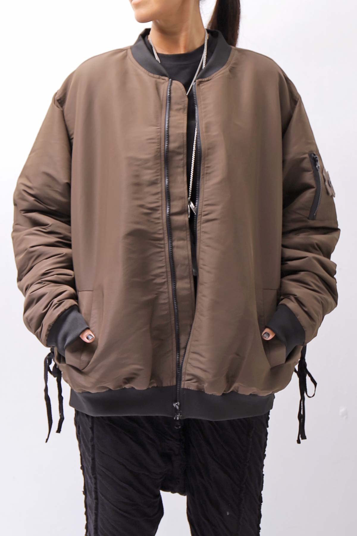 【PLÜ】 LIGHT BOMBER JACKET PL14_CHOCOLATE