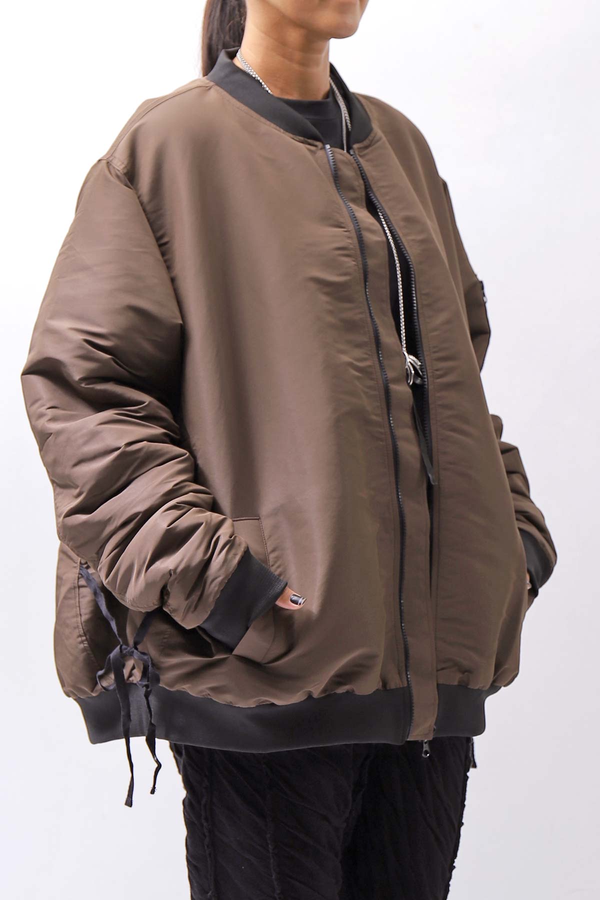 【PLÜ】 LIGHT BOMBER JACKET PL14_CHOCOLATE