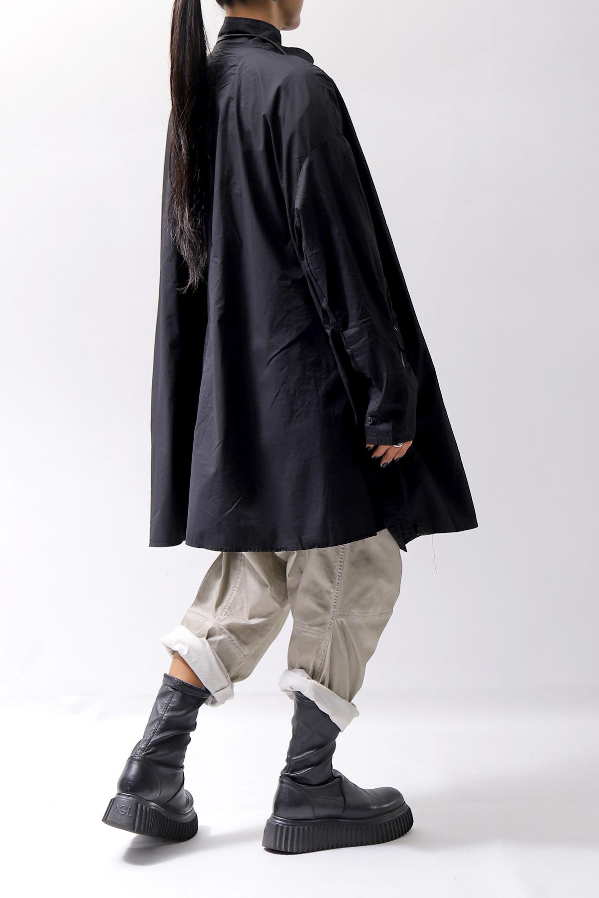 【RUNDHOLZ】 UNISEX OVERSIZE COTTON SHIRT 332 0915_BLACK