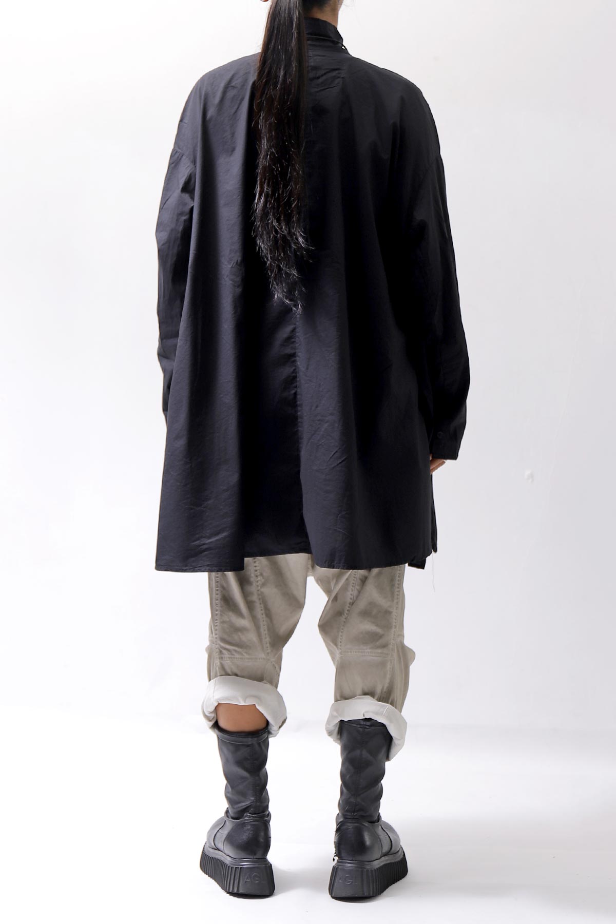 【RUNDHOLZ】 UNISEX OVERSIZE COTTON SHIRT 332 0915_BLACK