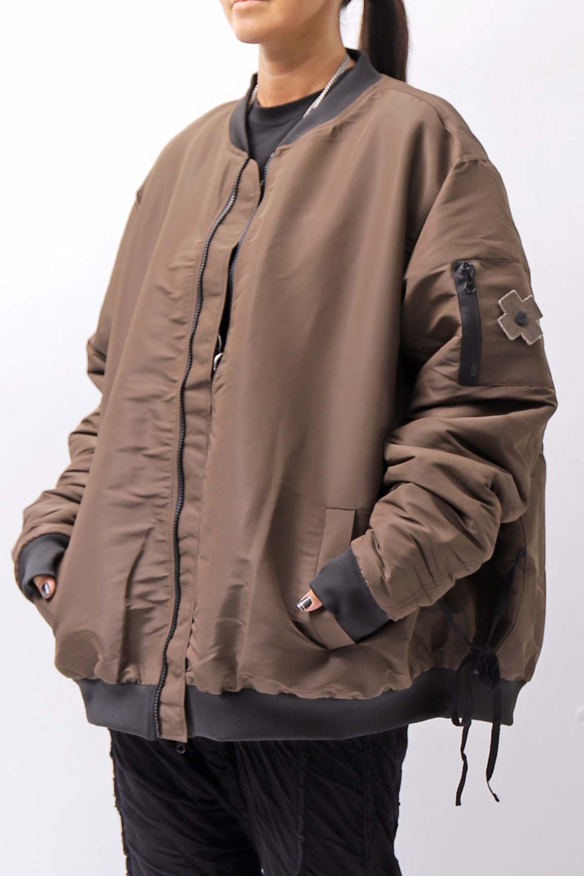 【PLÜ】 LIGHT BOMBER JACKET PL14_CHOCOLATE