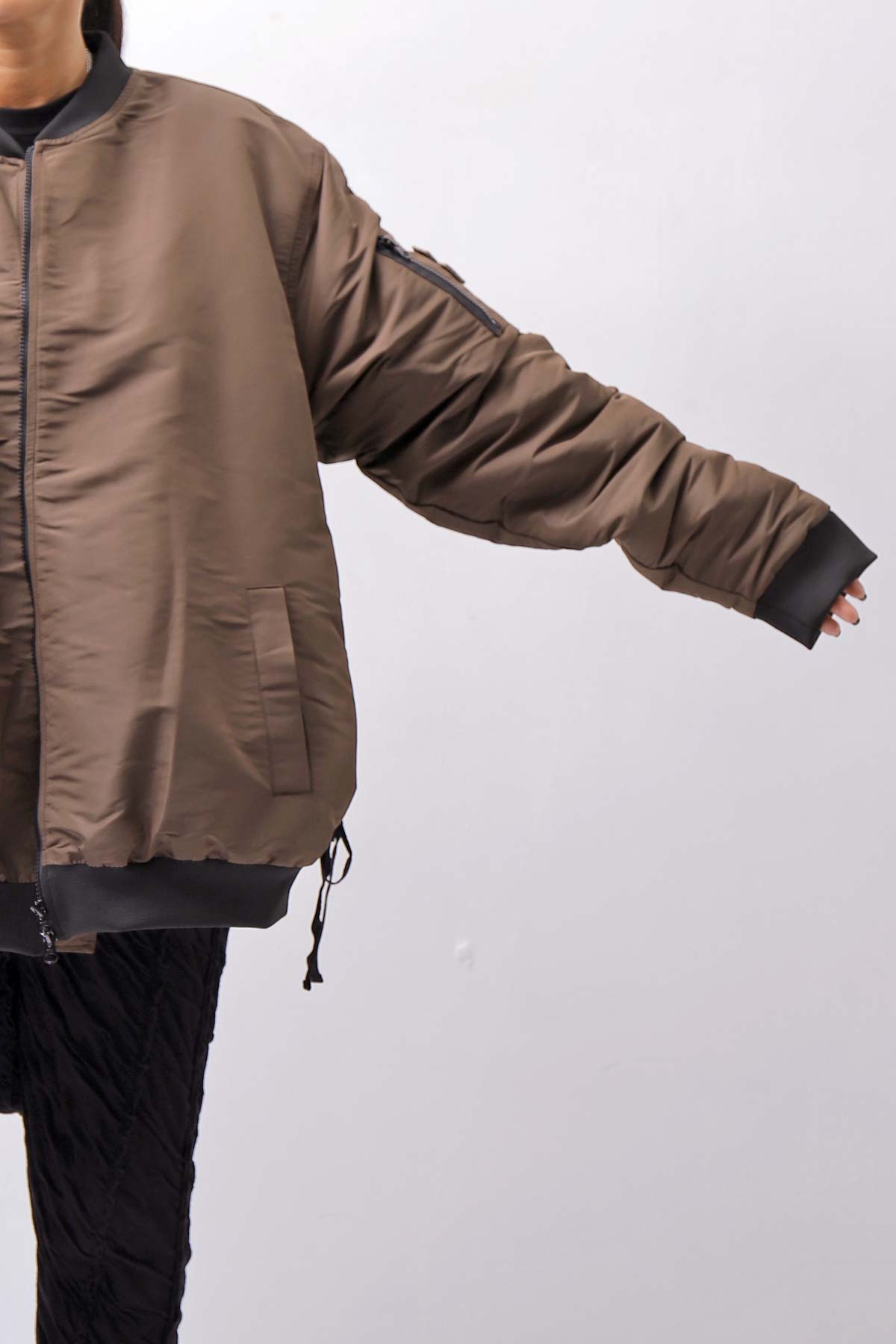 【PLÜ】 LIGHT BOMBER JACKET PL14_CHOCOLATE