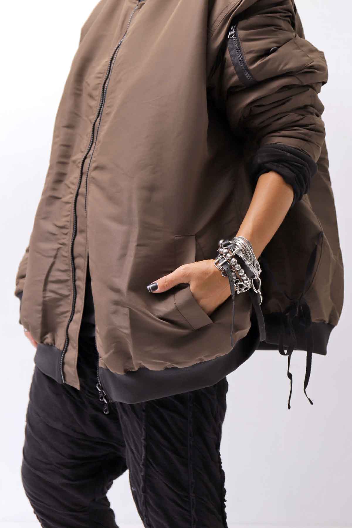 【PLÜ】 LIGHT BOMBER JACKET PL14_CHOCOLATE
