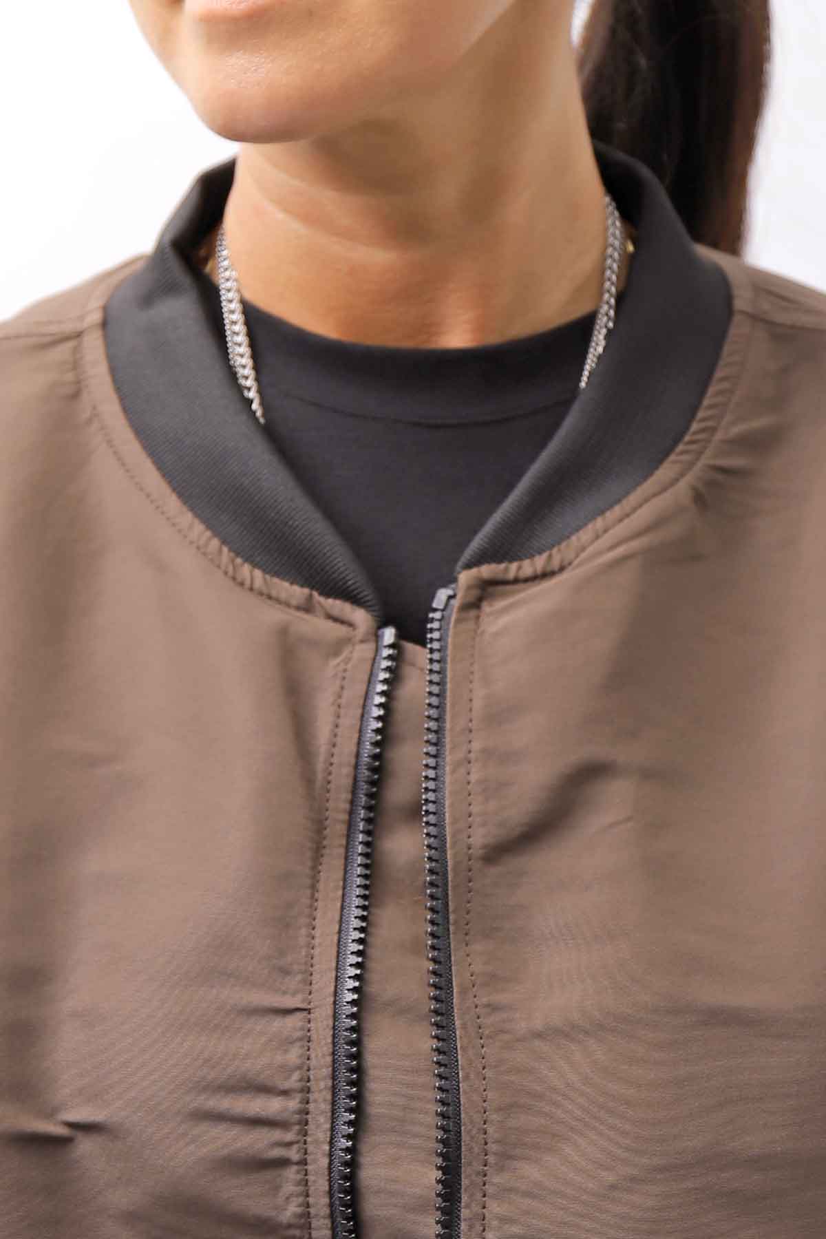 【PLÜ】 LIGHT BOMBER JACKET PL14_CHOCOLATE