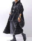 【bajra】 UNISEX BACK DRAPE SHIRT CARDIGAN 154QB01_BLACK