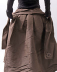 【PLÜ】 SHAPE MEMORY TULIP SKIRT PL6_CHOCOLATE