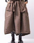 【PLÜ】 SHAPE MEMORY TULIP SKIRT PL6_CHOCOLATE