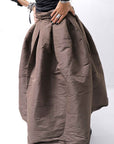 【PLÜ】 SHAPE MEMORY TULIP SKIRT PL6_CHOCOLATE