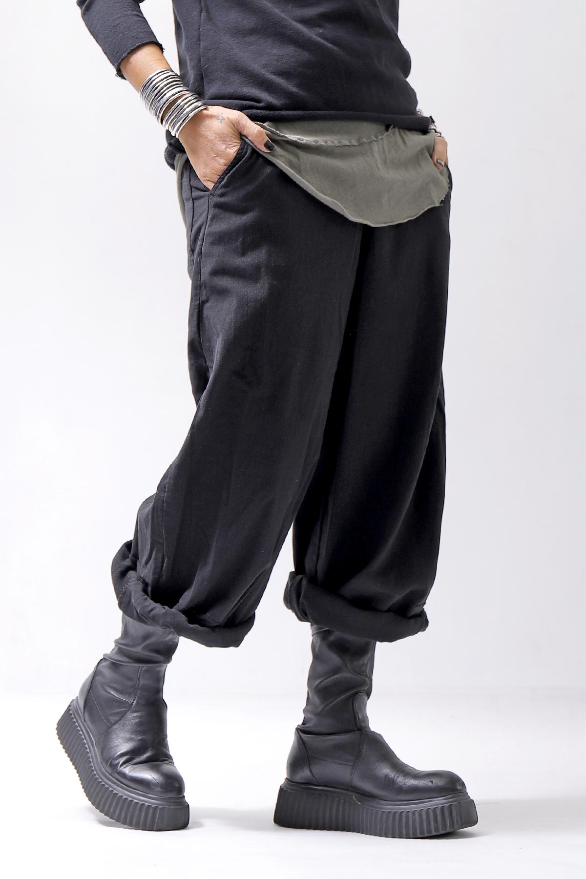 WOOL CAMOFRAGE SINGLE STRAP PANTS – THE SHOP YOHJI YAMAMOTO