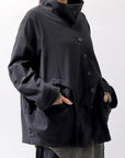 【RUNDHOLZ】 UNISEX STRETCH COTTON WOOL JACKET BLOUSON 341 1106_BLACK