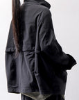 【RUNDHOLZ】 UNISEX STRETCH COTTON WOOL JACKET BLOUSON 341 1106_BLACK