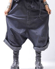 【RUNDHOLZ】 DENIM GLOSS WIDE SARRUEL PANTS 206_INDIGO BLACK GLOSS