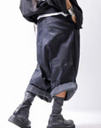 【RUNDHOLZ】 DENIM GLOSS WIDE SARRUEL PANTS 206_INDIGO BLACK GLOSS