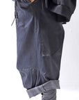 【RUNDHOLZ】 DENIM GLOSS WIDE SARRUEL PANTS 206_INDIGO BLACK GLOSS