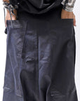 【RUNDHOLZ】 DENIM GLOSS WIDE SARRUEL PANTS 206_INDIGO BLACK GLOSS