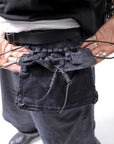 【RUNDHOLZ】 DENIM GLOSS WIDE SARRUEL PANTS 206_INDIGO BLACK GLOSS