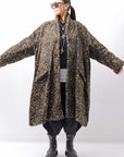 【RUNDHOLZ】 OVERSIZED ECO-FUR SHORT HAIR LEOPARD COAT_LEO JACQUARD