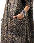 【RUNDHOLZ】 OVERSIZED ECO-FUR SHORT HAIR LEOPARD COAT_LEO JACQUARD