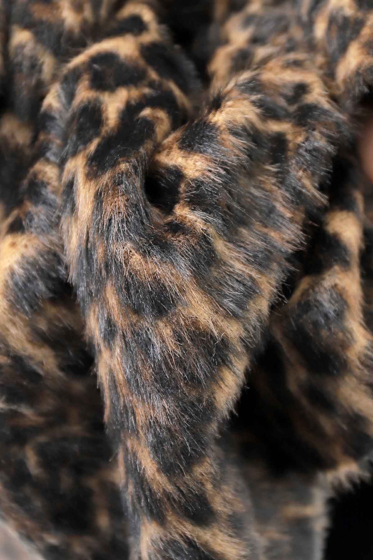 【RUNDHOLZ】 OVERSIZED ECO-FUR SHORT HAIR LEOPARD COAT_LEO JACQUARD