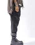 【RUNDHOLZ】 DENIM GLOSS SARRUEL PANTS 103_BLACK GLOSS