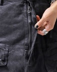 【RUNDHOLZ】 DENIM GLOSS SARRUEL PANTS 103_BLACK GLOSS