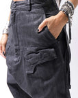 【RUNDHOLZ】 DENIM GLOSS SARRUEL PANTS 103_BLACK GLOSS