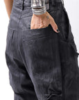 【RUNDHOLZ】 DENIM GLOSS SARRUEL PANTS 103_BLACK GLOSS