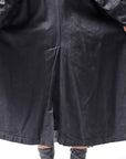 【RUNDHOLZ】 DENIM GLOSS OVERSIZED LIGHT COAT 103_BLACK GLOSS