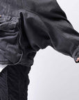 【RUNDHOLZ】 DENIM GLOSS DOLMAN SLEEVE JACKET 103_BLACK GLOSS