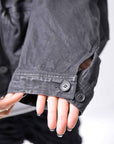 【RUNDHOLZ】 DENIM GLOSS DOLMAN SLEEVE JACKET 103_BLACK GLOSS