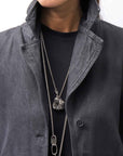 【RUNDHOLZ】 DENIM GLOSS DOLMAN SLEEVE JACKET 103_BLACK GLOSS